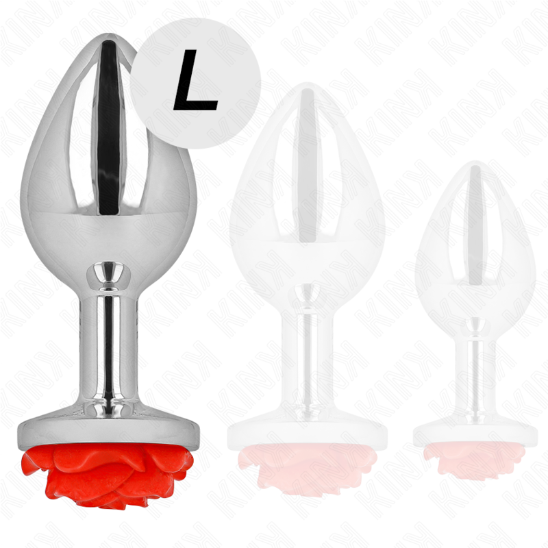 KINK - PLUG ANAL ROSE RED SIZE L - Amore24