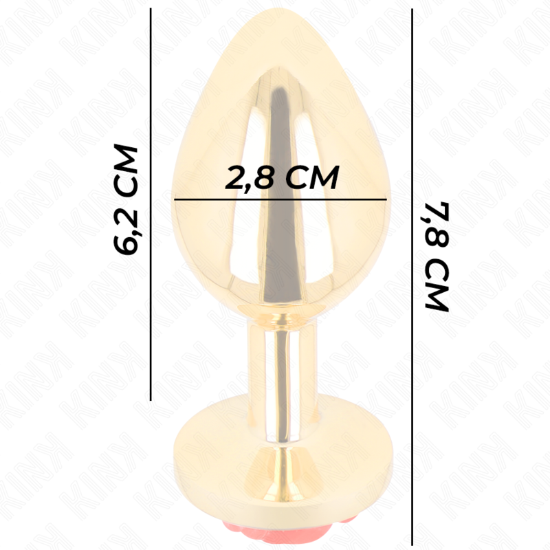 KINK -  PLUG ANAL GOLD ROSE RED SIZE S - Amore24
