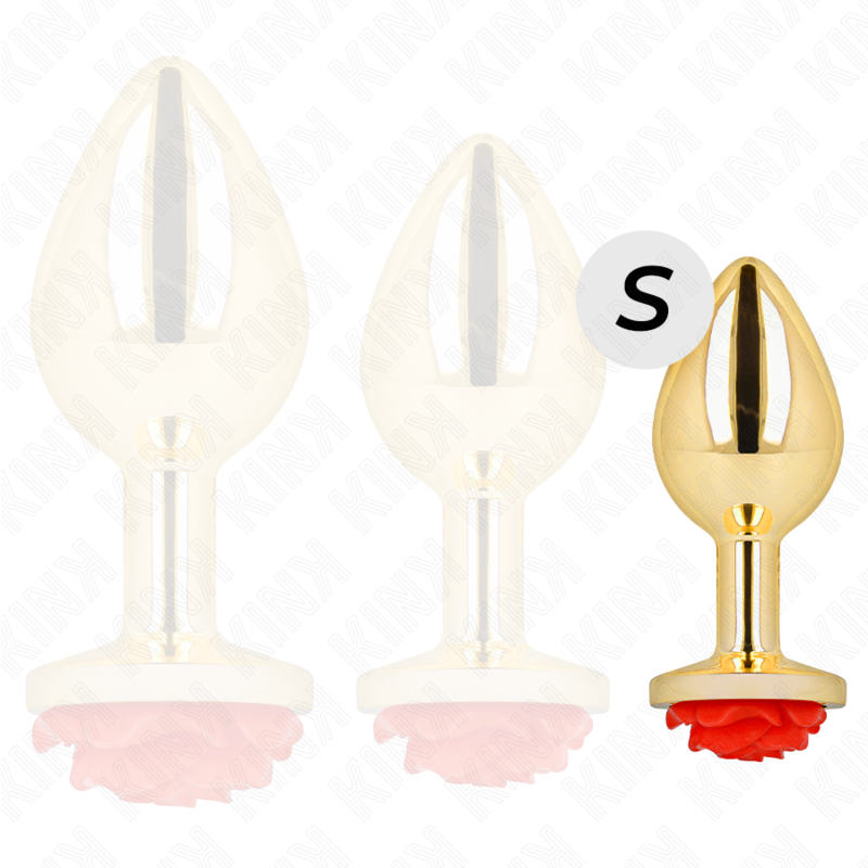 KINK -  PLUG ANAL GOLD ROSE RED SIZE S - Amore24