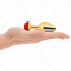 KINK -  PLUG ANAL GOLD ROSE RED SIZE M - Amore24