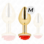 KINK -  PLUG ANAL GOLD ROSE RED SIZE M - Amore24