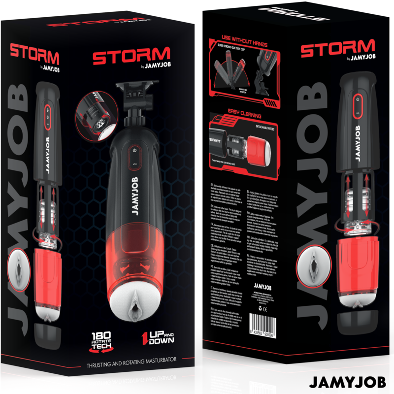 JAMYJOB - STORM AUTOMATIC VAGINA MASTURBATOR 10 ROTATION AND THRUST MODES - Amore24