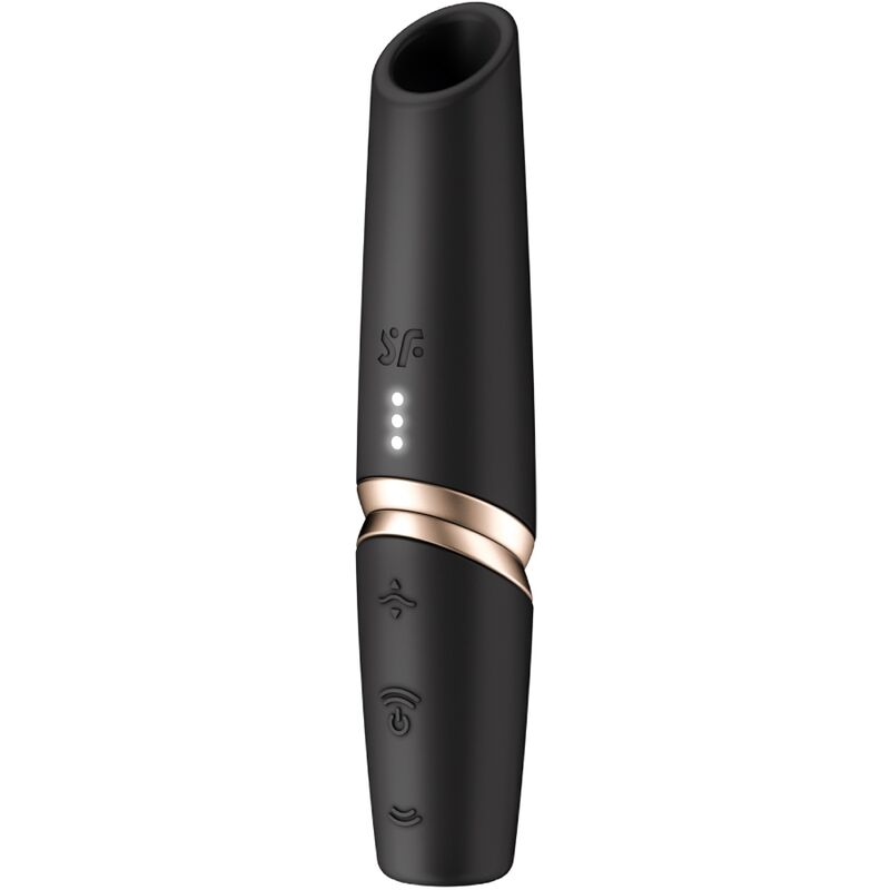 SATISFYER - PERFECT KISS WAVE CLITORIS STIMULATOR BLACK / GOLD - Amore24