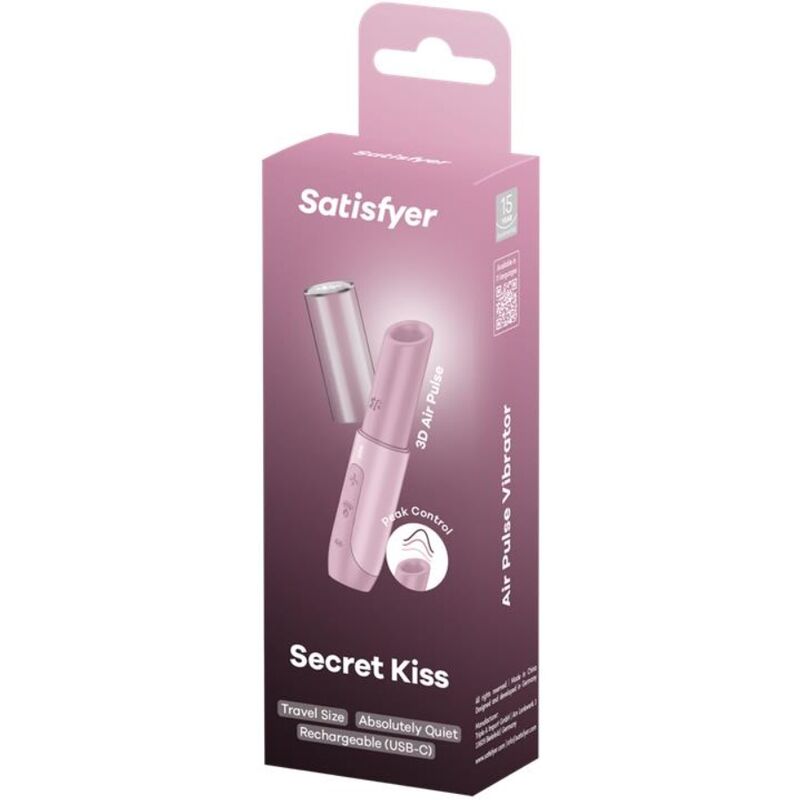 SATISFYER - SECRET KISS WAVE CLITORIS STIMULATOR PINK - Amore24