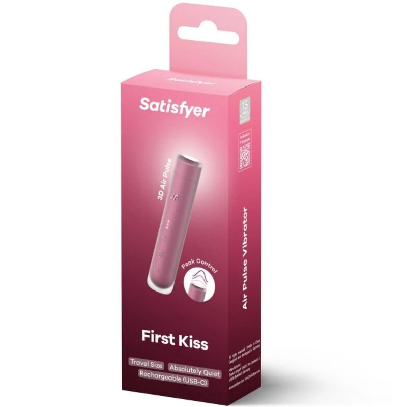 SATISFYER - FIRST KISS WAVE CLITORIS STIMULATOR GARNET - Amore24
