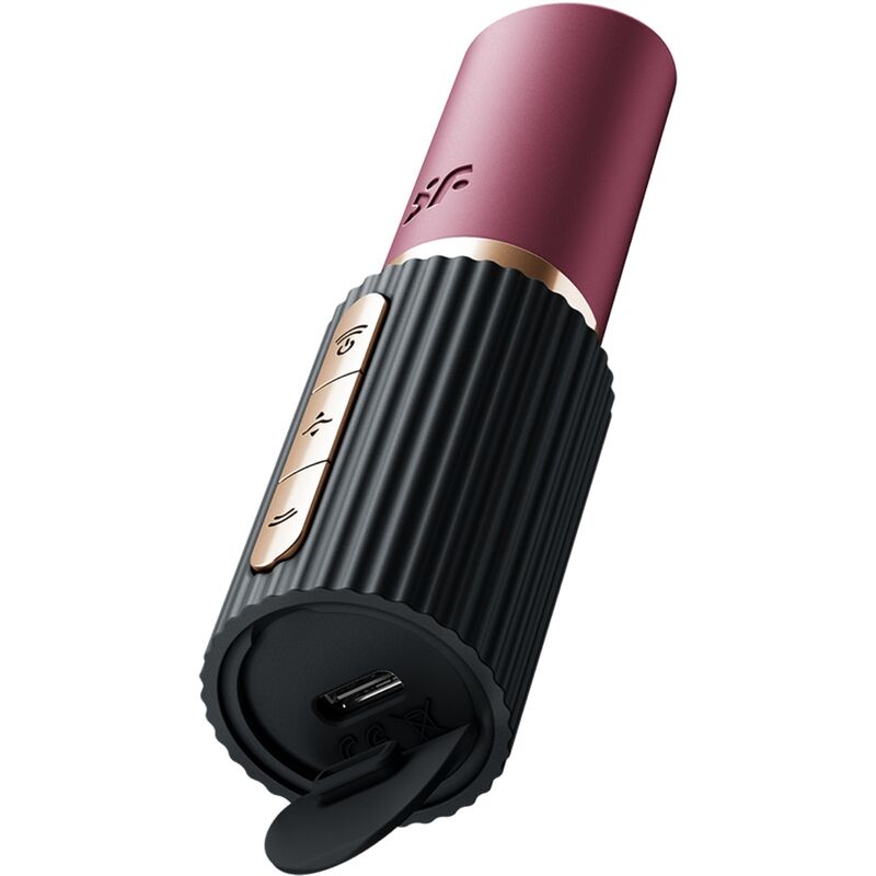 SATISFYER - PRO 2 KISS WAVE CLITORIS STIMULATOR GARNET / BLACK - Amore24