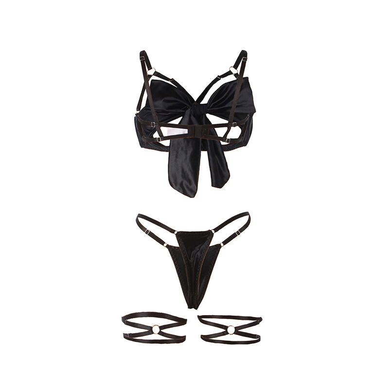 SUBBLIME - 955199 BRA SET WITH ADJUSTABLE BLACK BOW S/M - Amore24