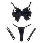 SUBBLIME - 955205 BRA SET WITH ADJUSTABLE BLACK BOW L/XL - Amore24