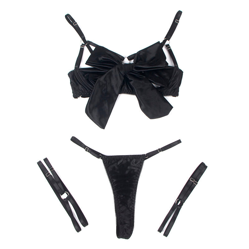 SUBBLIME - 955205 BRA SET WITH ADJUSTABLE BLACK BOW L/XL - Amore24