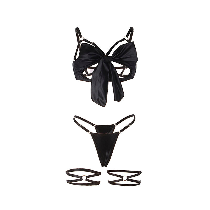 SUBBLIME - 955205 BRA SET WITH ADJUSTABLE BLACK BOW L/XL - Amore24