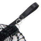 SUBBLIME - 955212 TRANSPARENT BODYSUIT WITH BLACK HOLLOW LACE S/M - Amore24