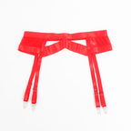 SUBBLIME - 955267 RED BONDAGE BRA WITH GARTER SET L/XL - Amore24