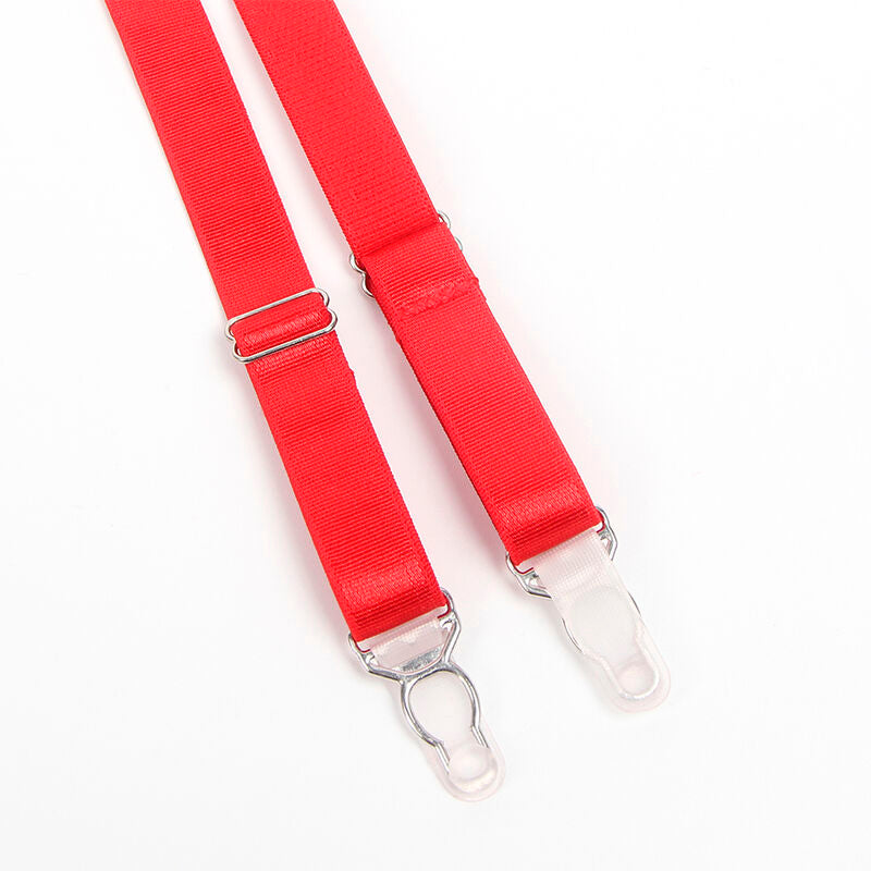 SUBBLIME - 955267 RED BONDAGE BRA WITH GARTER SET L/XL - Amore24