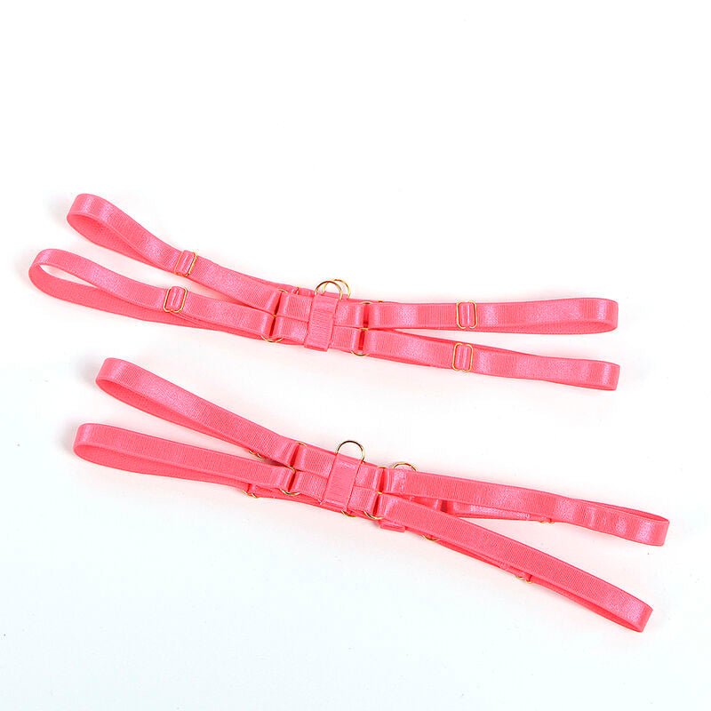 SUBBLIME - 955304 BRA SET WITH NECKLACE AND LEG DETAILS FLUORESCENT PINK L/XL - Amore24