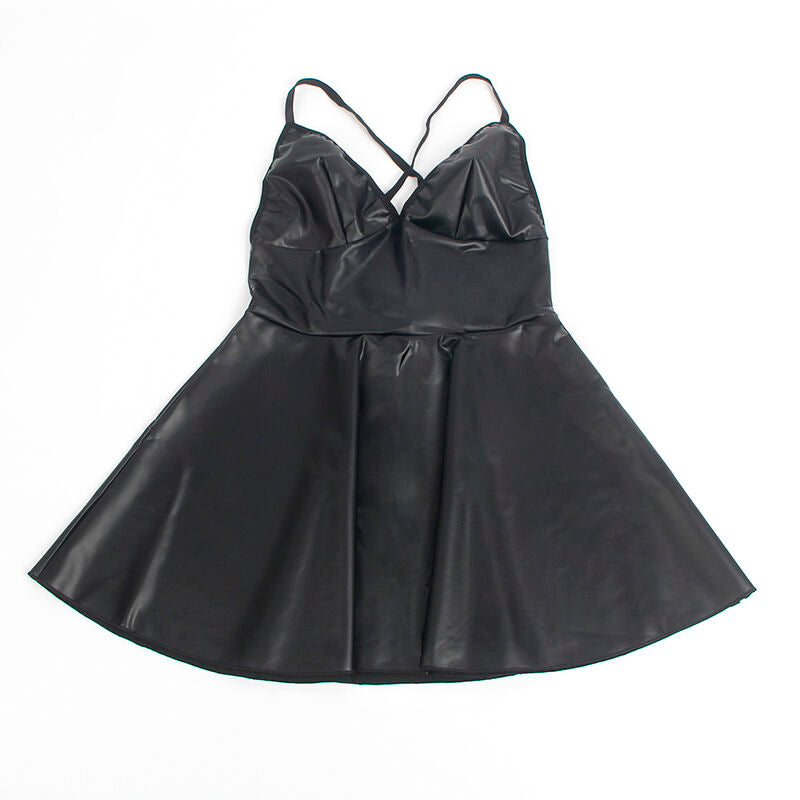SUBBLIME - 955373 DRESS WITH BLACK LEATHER STRAPS S/M - Amore24