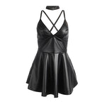SUBBLIME - 955380 DRESS WITH BLACK LEATHER STRAPS L/XL - Amore24