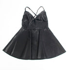 SUBBLIME - 955380 DRESS WITH BLACK LEATHER STRAPS L/XL - Amore24