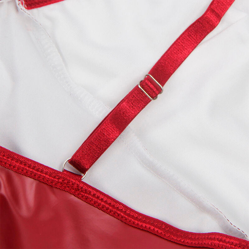 SUBBLIME - 955397 DRESS WITH BURGUNDY LEATHER STRAPS S/M - Amore24