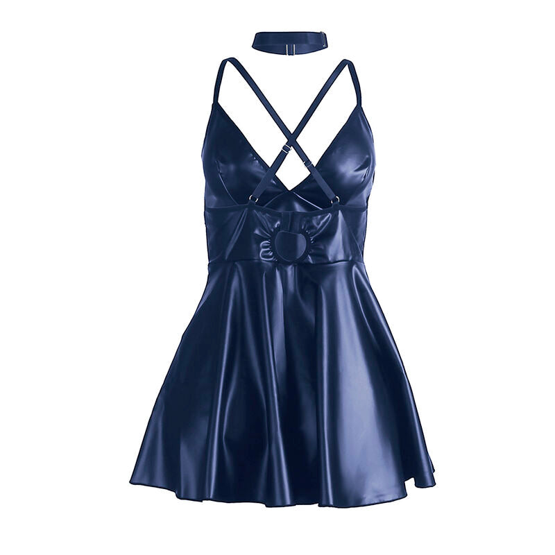 SUBBLIME - 955410 DRESS WITH BLUE LEATHER STRAPS S/M - Amore24