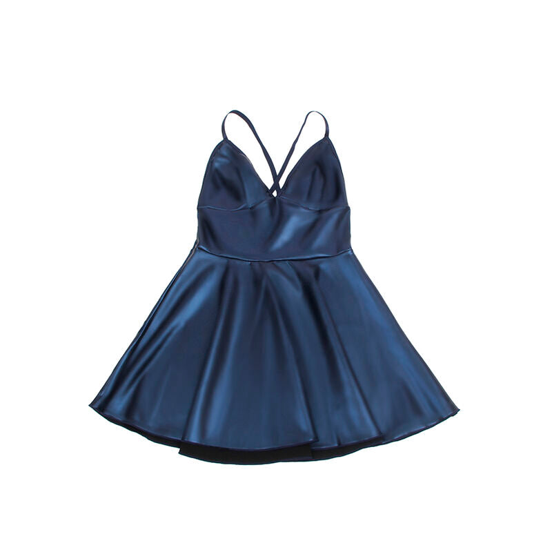 SUBBLIME - 955410 DRESS WITH BLUE LEATHER STRAPS S/M - Amore24