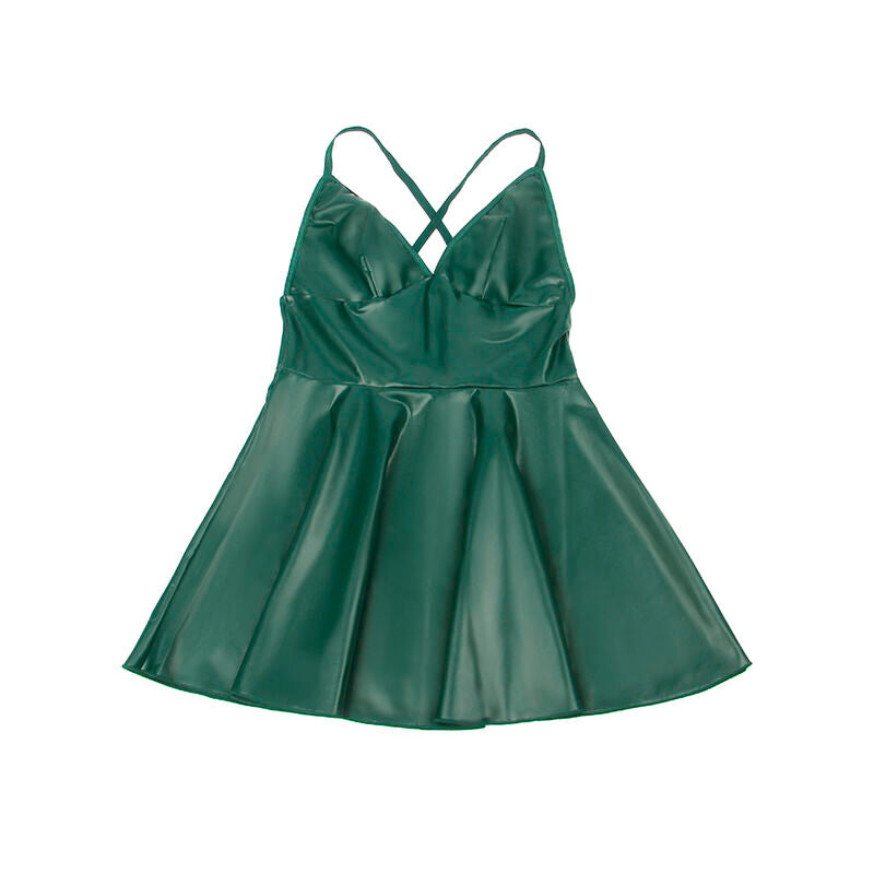 SUBBLIME - 955434 DRESS WITH GREEN LEATHER STRAPS S/M - Amore24