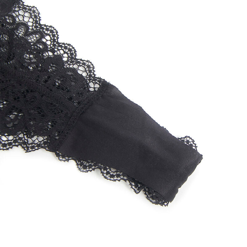 SUBBLIME - 955458 BLACK LEATHER ZIPPER BODY S/M - Amore24