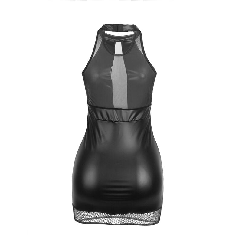 SUBBLIME - 955489 HALTER NECK DRESS WITH TRANSPARENCIES BLACK L/XL - Amore24