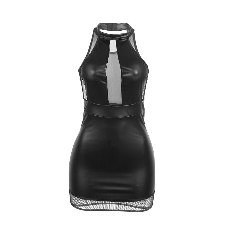 SUBBLIME - 955489 HALTER NECK DRESS WITH TRANSPARENCIES BLACK L/XL - Amore24