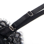 SUBBLIME - 955496 LACE BODYSUIT WITH BOWS AND GARTERS BLACK S/M - Amore24