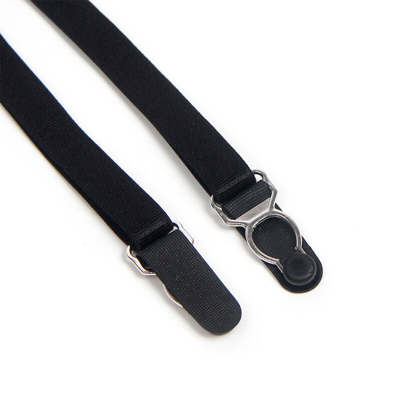 SUBBLIME - 955502 LACE BODYSUIT WITH BOWS AND GARTERS BLACK L/XL - Amore24