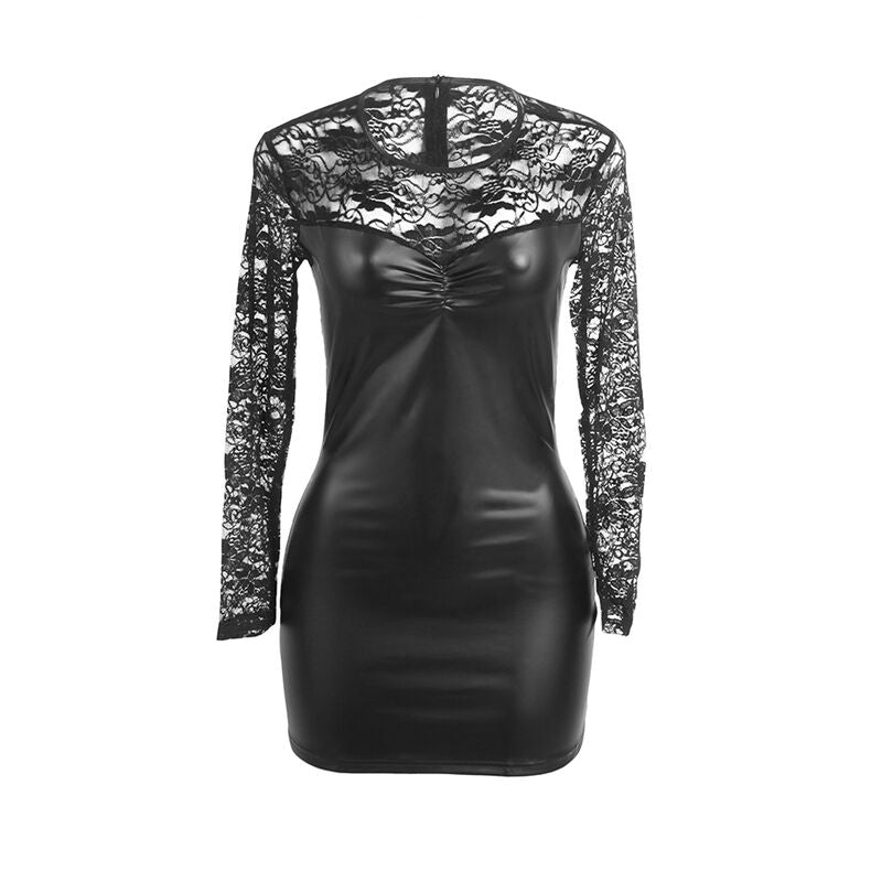 SUBBLIME - 955601 LONG SLEEVED DRESS WITH BLACK LACE L/XL - Amore24