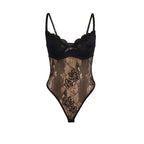 SUBBLIME - 955618 LACE BODYSUIT WITH BOTTOM CLOSURE BLACK S/M - Amore24