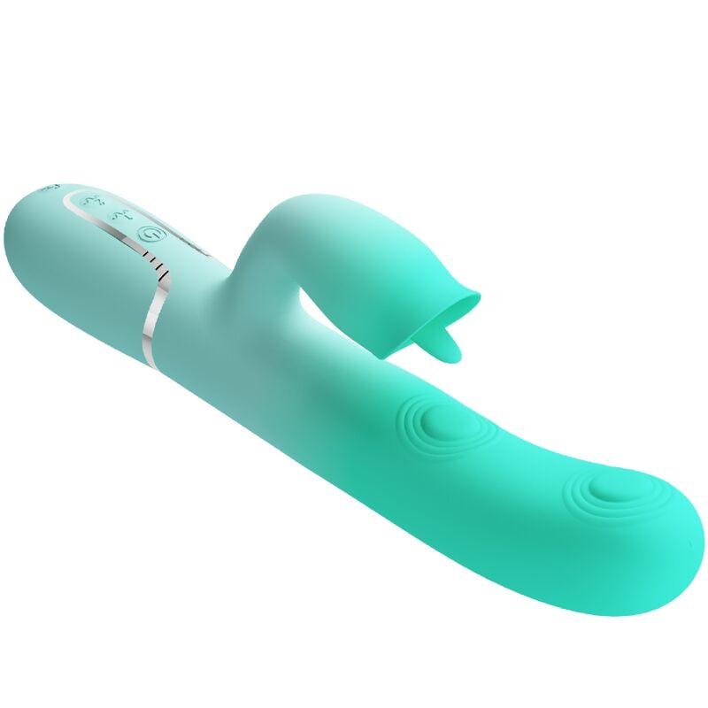 PRETTY LOVE - GIGI MULTIFUNCTION RABBIT VIBRATOR AQUA GREEN - Amore24