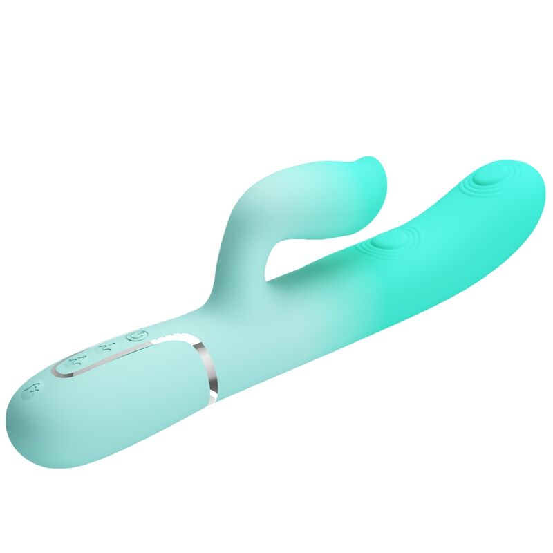 PRETTY LOVE - GIGI MULTIFUNCTION RABBIT VIBRATOR AQUA GREEN - Amore24