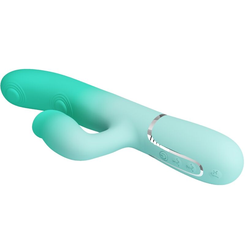 PRETTY LOVE - GIGI MULTIFUNCTION RABBIT VIBRATOR AQUA GREEN - Amore24