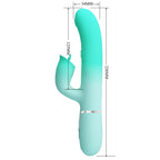 PRETTY LOVE - GIGI MULTIFUNCTION RABBIT VIBRATOR AQUA GREEN - Amore24