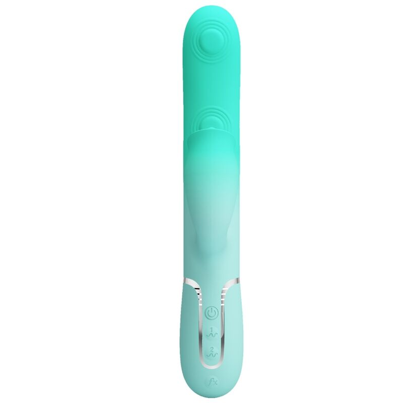 PRETTY LOVE - GIGI MULTIFUNCTION RABBIT VIBRATOR AQUA GREEN - Amore24