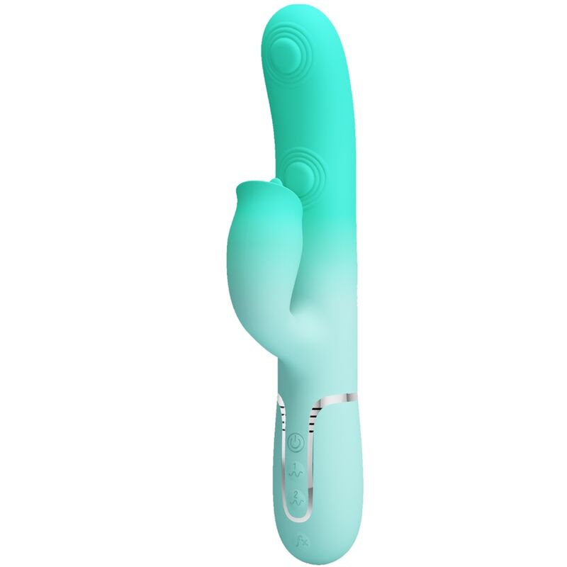 PRETTY LOVE - GIGI MULTIFUNCTION RABBIT VIBRATOR AQUA GREEN - Amore24