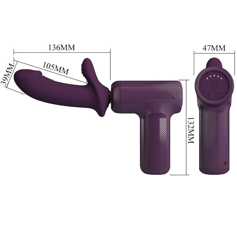PRETTY LOVE - DJ SCHOLAR MASSAGER 5 SETTINGS PURPLE - Amore24