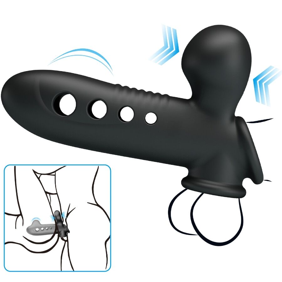 PRETTY LOVE - CRANE PENIS SLEEVE WITH AIRBAG BLACK - Amore24