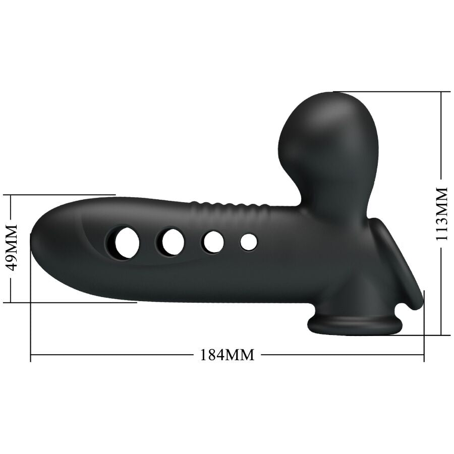 PRETTY LOVE - CRANE PENIS SLEEVE WITH AIRBAG BLACK - Amore24