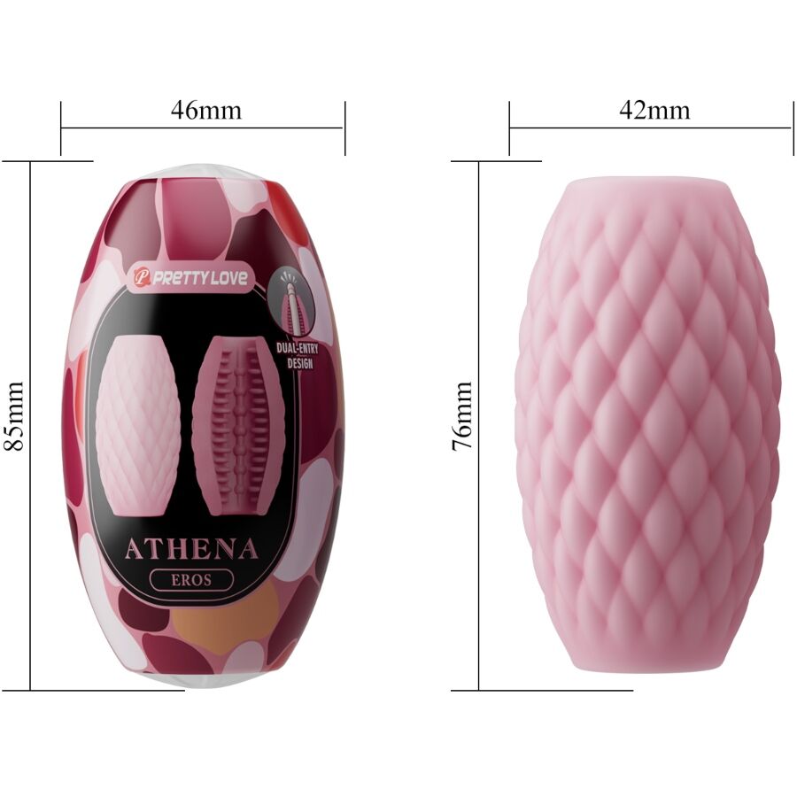 PRETTY LOVE - ATHENA EROS SILICONE MALE MASTURBATOR PINK - Amore24
