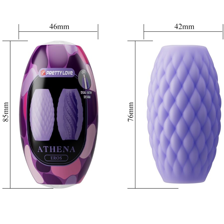 PRETTY LOVE - ATHENA EROS SILICONE MALE MASTURBATOR PURPLE - Amore24