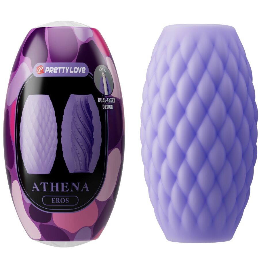 PRETTY LOVE - ATHENA EROS SILICONE MALE MASTURBATOR PURPLE - Amore24