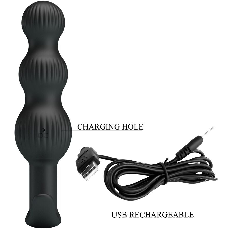 PRETTY LOVE - SIDNEY ANAL VIBRATOR 10 VIBRATIONS BLACK - Amore24