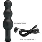 PRETTY LOVE - SIDNEY ANAL VIBRATOR 10 VIBRATIONS BLACK - Amore24