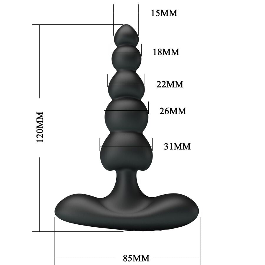 PRETTY LOVE - SIDNEY ANAL VIBRATOR 10 VIBRATIONS BLACK - Amore24