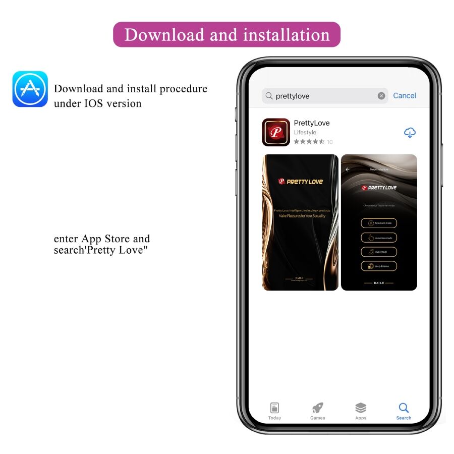 PRETTY LOVE - LEVIATHAN APP CONTROLLED VIBRATOR PURPLE - Amore24