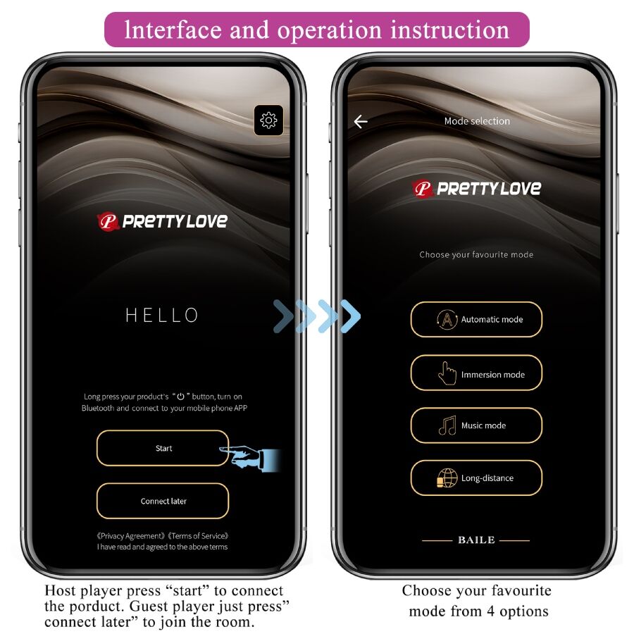 PRETTY LOVE - LEVIATHAN APP CONTROLLED VIBRATOR PURPLE - Amore24