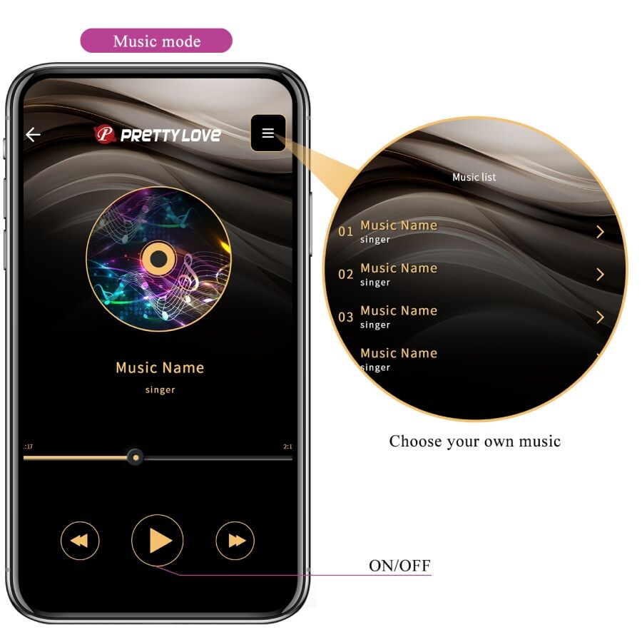 PRETTY LOVE - LEVIATHAN APP CONTROLLED VIBRATOR PURPLE - Amore24
